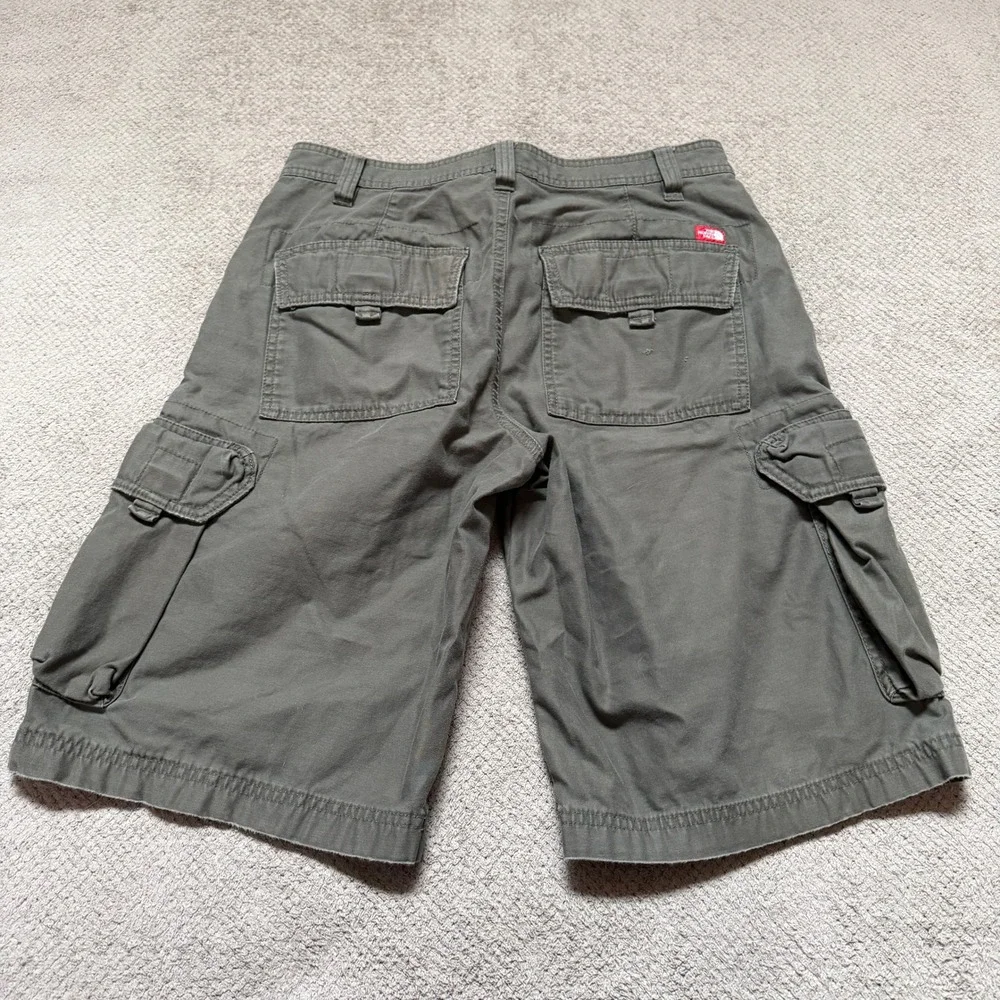Vintage 2000s The North Face Mens Cargo Shorts Olive Green 30